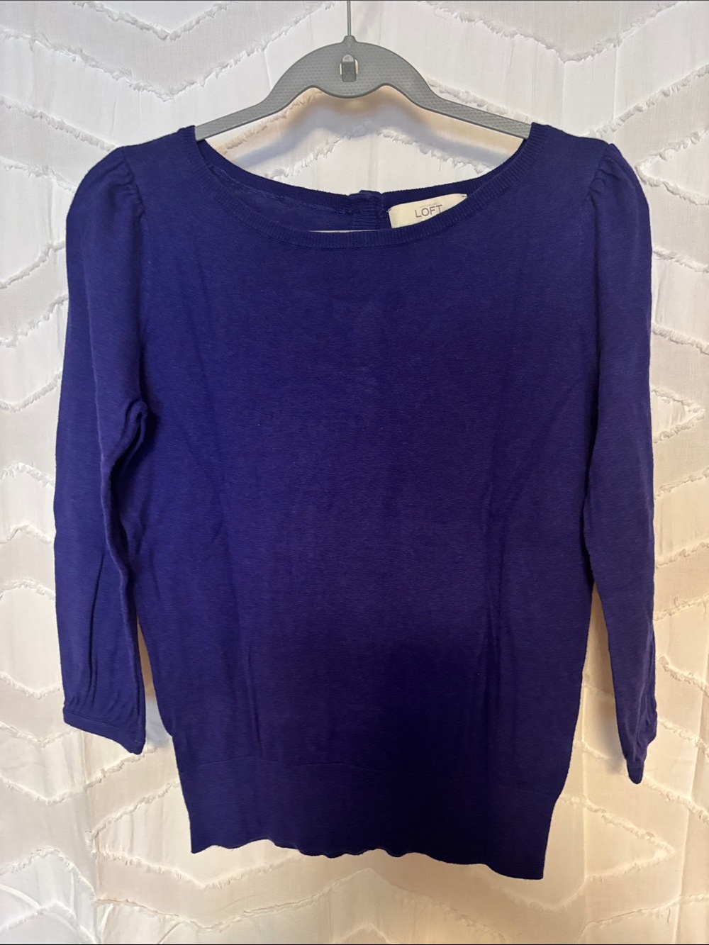 LOFT Deep Purple Boatneck Sweater